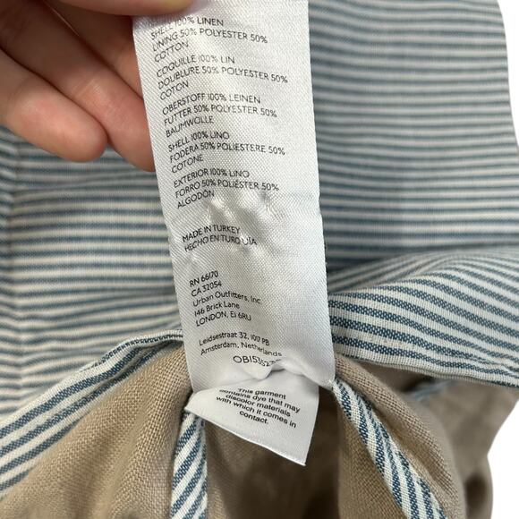 Free People Can't Get Enough Linen Blazer Women's Sz XS Beige Oversized Career - Picture 5 of 7